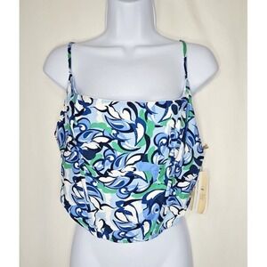 Midnight Sky Juniors Blue Lightweight Corset Style Tank Top Size Large - NWT